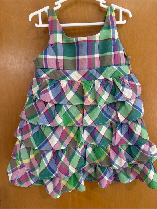 Ralph Lauren Other - Ralph Lauren Green Pink Blue Plaid Ruffle Dress